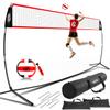20FT Volleyball Training Net, Height Adjustable Volley Ball Nets for Hitting,Serving Spiking Practice,Portable Volleyball-Net for Beach Indoor Outdoor Bacyard| with Carryingbag & Sandbags view 1