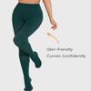 DUCMODA Womens 80 Denier Opaque Tights, Women's Soft Solid Color Footed Pantyhose, High Waist Stocking with 30+ Colors-Forest Green-2XL-3XL view 4