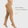 DUCMODA Womens 80 Denier Opaque Tights, Women's Soft Solid Color Footed Pantyhose, High Waist Stocking with 30+ Colors-Suntan-L-XL view 3