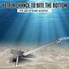 13LB Boat Anchor Kit, Fluke Style Anchor, Hot-Dipped Galvanized Steel, Kit Includes Galvanized Fluke Anchor, Anchor Chain,Rope, Shackles,Boat Anchors for 15'-23' Boats,13lb view 3