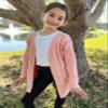 Arshiner Girls Pink Cardigans Warm Long Sleeve Chunky Knit Sweater Cute Open Front Solid Cotton Outerwears with Pockets view 4