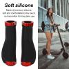 2 Pieces Electric Scooter Handle Sleeve Silicone Prevent Slip Replacement Scooter Handle Bar Grip Cover (Red) view 3