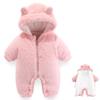 AiWMGL Newborn Baby Bear Outfit Suit 6-9 Months Girls Boys Thickened Fleece Jumpsuit Romper Hooded Winter Snowsuit Clothes view 1