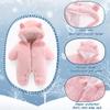 AiWMGL Newborn Baby Bear Outfit Suit 6-9 Months Girls Boys Thickened Fleece Jumpsuit Romper Hooded Winter Snowsuit Clothes view 4