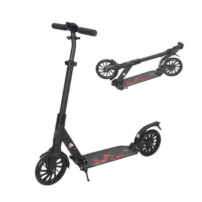 GLDDFDG Folding Kick Scooter for Ages 8 Years And Up, with Dual Brakes System, Adjustable Handlebar,Anti-Slip Rubber Grips, Extra-Wide Deck,PU Wheels(200Mm), Dual Shock Absorber System,220Lb Weight Li
