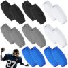 Liliful 16 Pcs Football Chin Strap Cover Football Helmet Chin Pad Cover Compatible With Virtually All Football Helmets (White,Black,Gray,Royal Blue) view 1