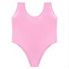 Lejafay Men's One-Piece Bodysuit Wrestling Singlet High Cut Thongs Leotard Workout Gym Romper Pink X-Large view 1