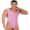 Lejafay Men's One-Piece Bodysuit Wrestling Singlet High Cut Thongs Leotard Workout Gym Romper Pink X-Large view 3