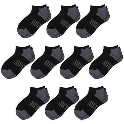 Comfoex 10 Pairs Boys Socks Low Cut Ankle Socks For Kids 8-10 4-6 6-8 Years Old Short Athletic Socks With Cushioned Sole