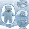 AiWMGL Newborn Baby Bear Outfit Suit 9-12 Months Girls Boys Thickened Fleece Jumpsuit Romper Hooded Winter Snowsuit Clothes view 4