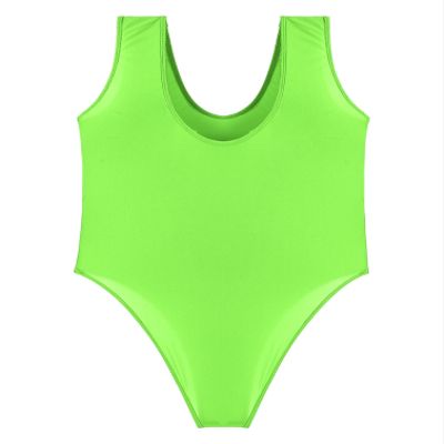 YiZYiF Men Sleeveless One-Piece Mankini Leotard Bodysuit Wrestling Singlet Underwear Romper Swimwear Fluorescent Green X-Large