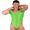 YiZYiF Men Sleeveless One-Piece Mankini Leotard Bodysuit Wrestling Singlet Underwear Romper Swimwear Fluorescent Green X-Large view 3