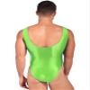 YiZYiF Men Sleeveless One-Piece Mankini Leotard Bodysuit Wrestling Singlet Underwear Romper Swimwear Fluorescent Green X-Large view 4