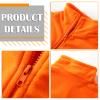 Haull 2 Pcs Kids Hunting Orange Fleece Vest and Beanie Set Orange High Visibility Reflective Hunting Safety Vests (Medium) view 3