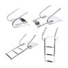 3 Step Boat Ladder Stern Mount Rubber Step Marine Boat Folding Ladder Stainless Steel Telescopic Boat Ladder with Mounting Screws and Fiberglass Swim Platform view 3
