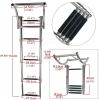 5-Step Swim Platform Pontoon Boat Ladder, Stainless Steel Marine Telescoping Swim Deck with Extra Wide Steps Boarding Ladder for Inboard/Outboard On Marine Yacht/Swimming Pool view 2