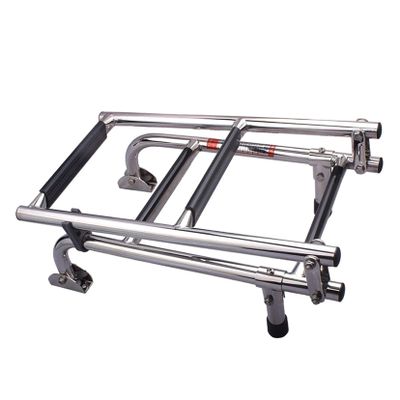 4 Step Folding Removable Boat Ladder for Side Entry Pontoon Outboard Marine Yacht,Stainles Steel Telescoping Boarding Ladder,440lbs Capacity