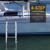 4 Step Folding Removable Boat Ladder for Side Entry Pontoon Outboard Marine Yacht,Stainles Steel Telescoping Boarding Ladder,440lbs Capacity view 2