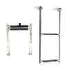 2 Step Folding Boat Ladder,23.1" 316 Stainles Steel Dock Ladder Pontoon Boat Ladder Telescoping Ladder for Marine Yacht,Swimming Pool view 1