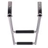 2 Step Collapsible Pool Stainles Steel Telescopic Ladder Boat Ladder for Swimming Pool Pontoon Dock and More Folding Step Ladder with 2 Handrails view 4