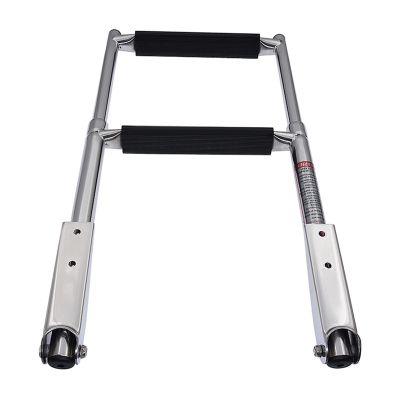 2 Step Ladder Stainless Steel Telescoping Ladder for Boat Swim Platform Marine Accessories