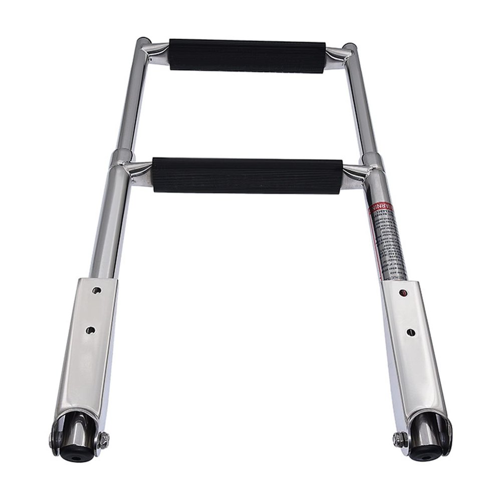 2 Step Ladder Stainless Steel Telescoping Ladder for Boat Swim Platform Marine Accessories