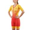 Synergy Women's Tri Suit Pro Short Sleeve Trisuit (Sunset Red, Large) view 1
