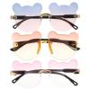 3pcs Funky Sunglasses Girl Sunglasses Kids Kids Suit Case Sun Glasses for Girls Suit Bear Glasses Decorations Baby Cute view 1