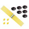 SRNSAEB 6 Pack Removable Agility Training Poles, 1.5m Tall Heavy Duty Slalom Training Agility Poles with Weighted Rubber Base for Improve Agility/Speed/Footwork view 1