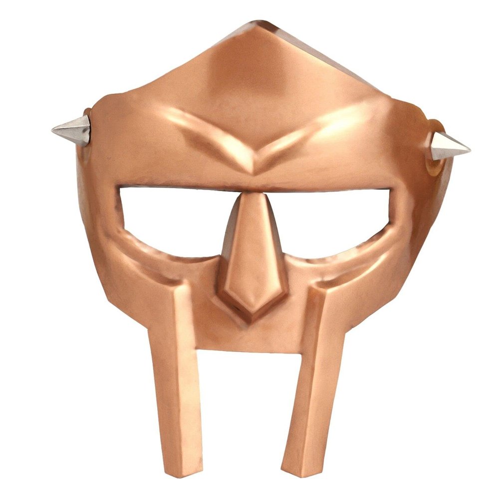 Medieval Warrior Mask MF Doom Gladiator Mask Madvillain 18g Mild Steel Face Armor mask Replica Roleplay costumes