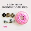 JHKJ 8 Pack Luminous Flash Inline Replacement Wheels 64mm 70mm Flash Inline Wheels 82A Hardness with ABEC-7 Bearings,Pink,70mm view 2