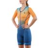 Synergy Women's Tri Suit Pro Short Sleeve Trisuit (Orange Wave, Medium) view 1