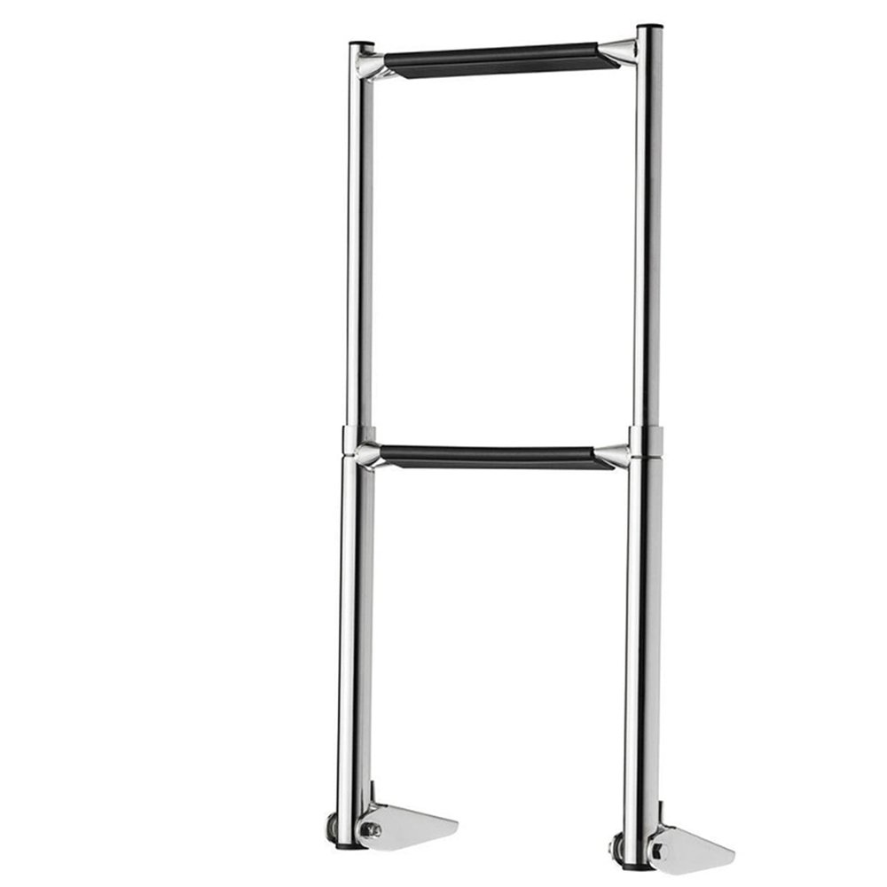 2 Step Stainless Steel Marine Boat Telescoping Ladder Swim 2 Step Ladders Over Platform Folding Ladders 600 * 270 mm