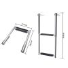 2 Step Stainless Steel Marine Boat Telescoping Ladder Swim 2 Step Ladders Over Platform Folding Ladders 600 * 270 mm view 2
