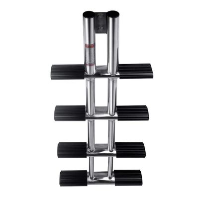 4 Step Boat Sport Ladder,Diver Ladder Stainles Steel Marine Dual Vertical Telescoping Tube Ladder,Transom Dual Vertical Ladder,for Boat Yacht Dock