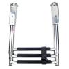 Boat Ladder 3 Step Folding Pontoon Ladders Stainless Steel for Fishing Boat view 3