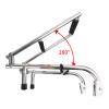 3/4 Step Universal Folding Dock Ladder - Stainless Steel in-Board Swim Platform Fold Down Ladder, Marine Grade Stainless Steel Telescoping view 3