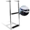 2 Step 600 * 270 mm Stainless Steel Marine Boat Telescoping Ladder Swim Over Platform Folding Ladders view 1