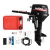 12HP 2 Stroke Outboard Motor, Heavy Duty Fishing Boat Engine Water Cooling Gas Powered Marine Engine with CDI Ignition System for Inflatable Boats, Wooden Boats (Short Shaft)