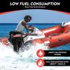 12HP 2 Stroke Outboard Motor, Heavy Duty Fishing Boat Engine Water Cooling Gas Powered Marine Engine with CDI Ignition System for Inflatable Boats, Wooden Boats (Short Shaft) view 4