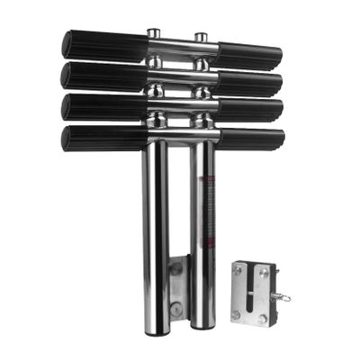 316 Stainless Steel 4 Step Boat Ladder,Boat Dive Ladder,Marine Dual Vertical Telescoping Ladder,900 Pound Capacity Dock Ladder,for Boat Yacht Dock