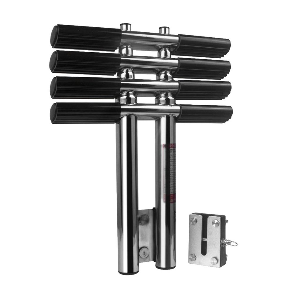 316 Stainless Steel 4 Step Boat Ladder,Boat Dive Ladder,Marine Dual Vertical Telescoping Ladder,900 Pound Capacity Dock Ladder,for Boat Yacht Dock