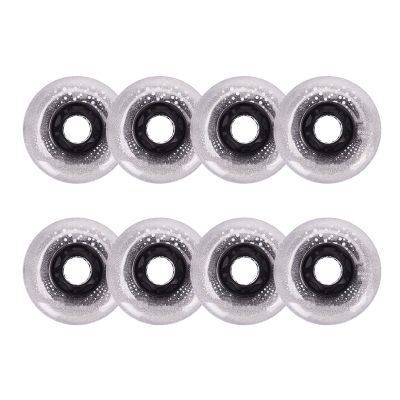 JHKJ 8 Pack 85A Light Up Inline Wheels with Bearing 68mm 70mm 72mm 76mm 80mm Flash Flashing Luminous Illuminating Inline Replacement Wheels,76mm