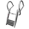Stainles Steel 4 Step Telescoping Ladder,Removable Folding Dock Ladder,Adjustable Height Boarding u200bBoat Ladder,for Marine Boat Yacht Swimming Pool view 1