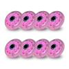 JHKJ 8 Pack Luminous Flash Inline Replacement Wheels 64mm 70mm Flash Inline Wheels 82A Hardness with ABEC-7 Bearings,Pink,64mm view 1