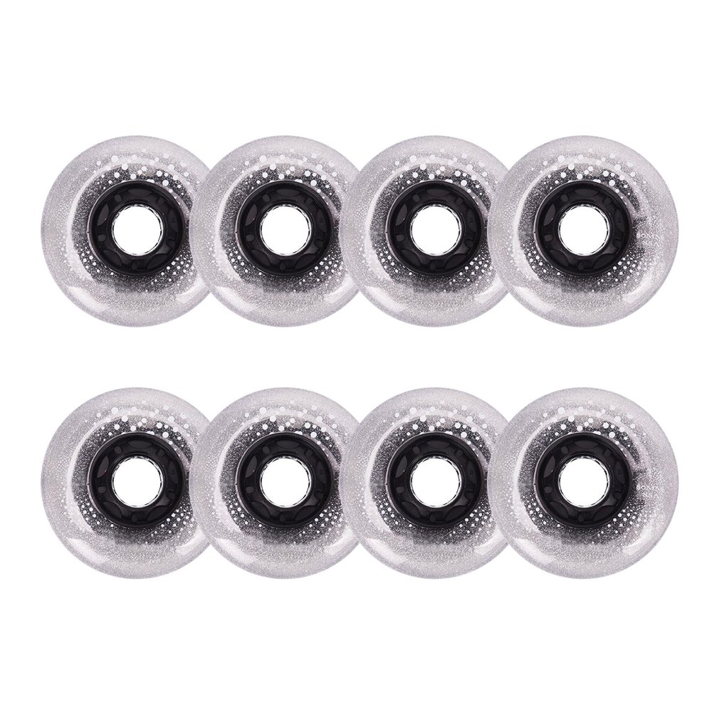JHKJ 8 Pack 85A Light Up Inline Wheels with Bearing 68mm 70mm 72mm 76mm 80mm Flash Flashing Luminous Illuminating Inline Replacement Wheels,70mm