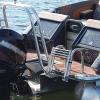 Folding Pontoon Boat Ladder, 4 Step Telescopic Marine Rear Entry Inboard Ladders with Hand Railing, Stainless Steel view 3