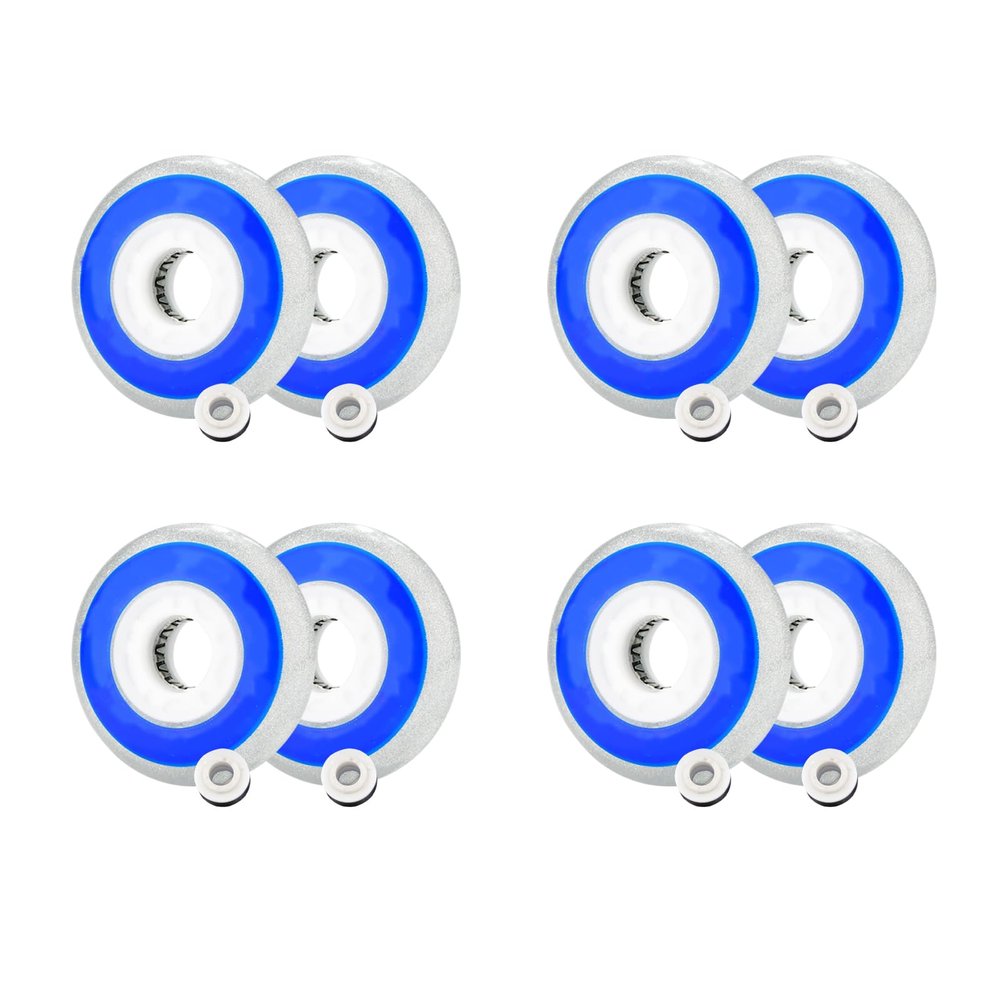JHKJ 8 Pack Luminous Flash Inline Replacement Wheels 64mm 70mm 72mm 76mm Flash Inline Wheels 82A Hardness with Bearings,72mm