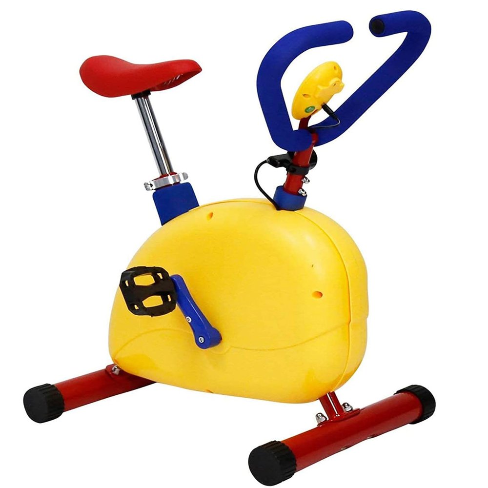 Kids Fitness Exercise Equipment, Fitness Kids Exercise Bike, Kids Stationary Bike with High Elastic Seat, Kids Indoor Stationary Bike for Ages 3-12 Year Old