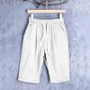 WABEOR Plus Size Bermuda Shorts for Women Knee Length Cotton Linen Shorts Casual Summer Baggy Dressy Long Shorts with Pockets view 3